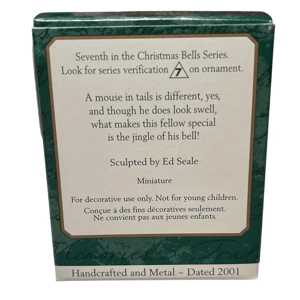 Hallmark Keepsake Ornament Christmas Bells Collector Series 2001 Miniature Mouse